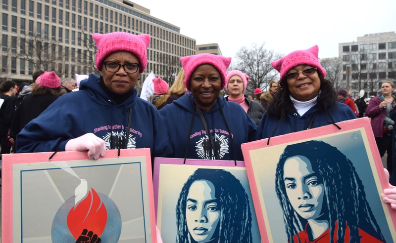 Cassandra Martin, Jackie Harris and Lois Williams, friends from Virginia.